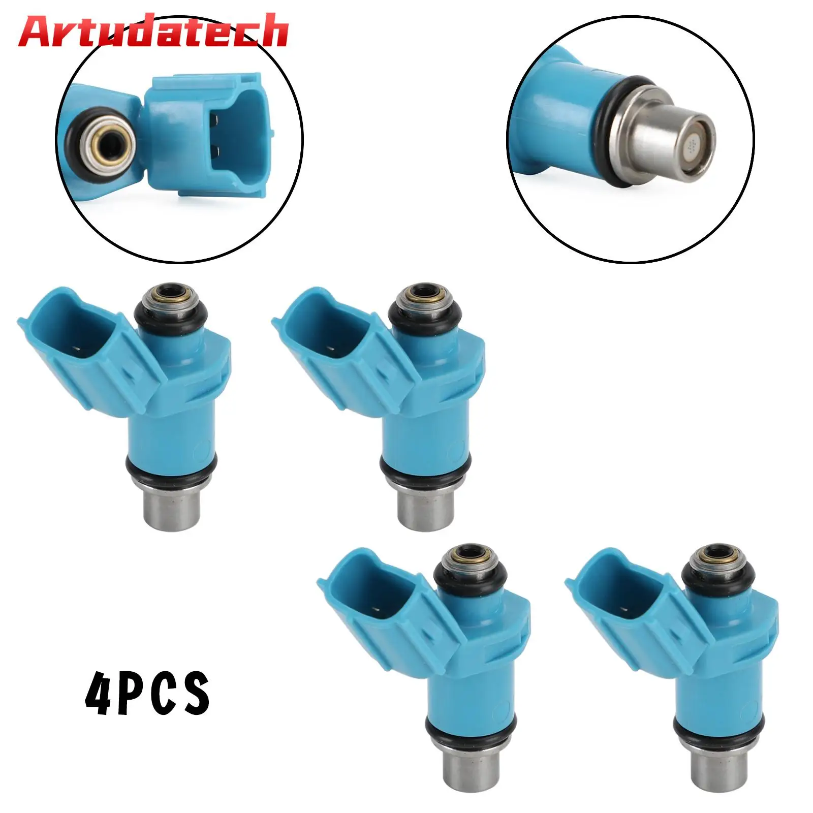 Artudatech 4PCS Fuel Injectors 6C5-13761-00-00 Fit For Yamaha 40HP 50HP 60HP 4 Stroke 6C5-13761 Car Accessories