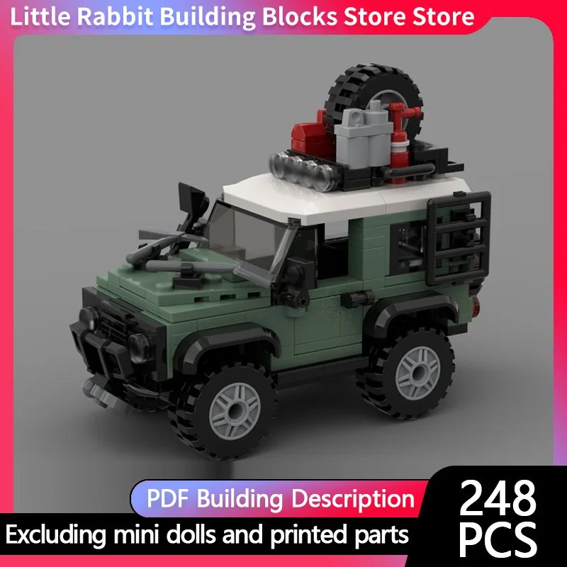 Speed Racing Car Model MOC Building Bricks Classic Defender 90 Modular Technology Children Holiday Gifts Assemble Toys Suit