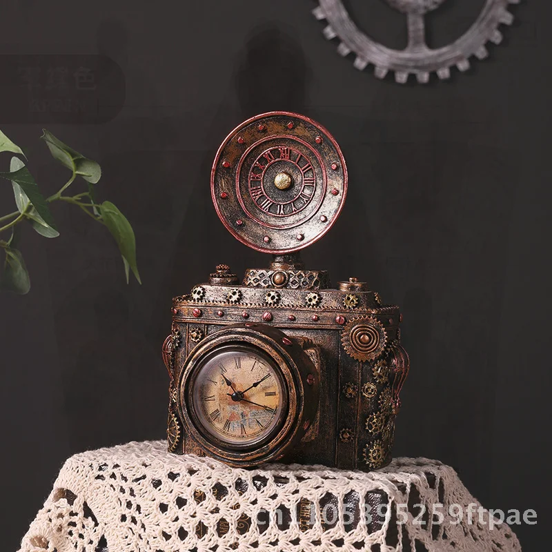 

European-style Retro Resin Ornaments Camera Store Window Desktop Decoration Old-fashioned Film And TV Shooting Props Punk Style