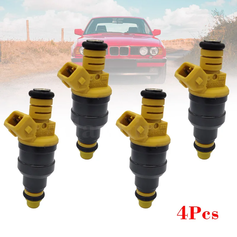 4pcs Fuel Injectors Nozzle OEM 0280150714 Fit for BMW 1986-1993 535i 1986-1993 735i 735iL 635C 635i 3.5L Hight Quality