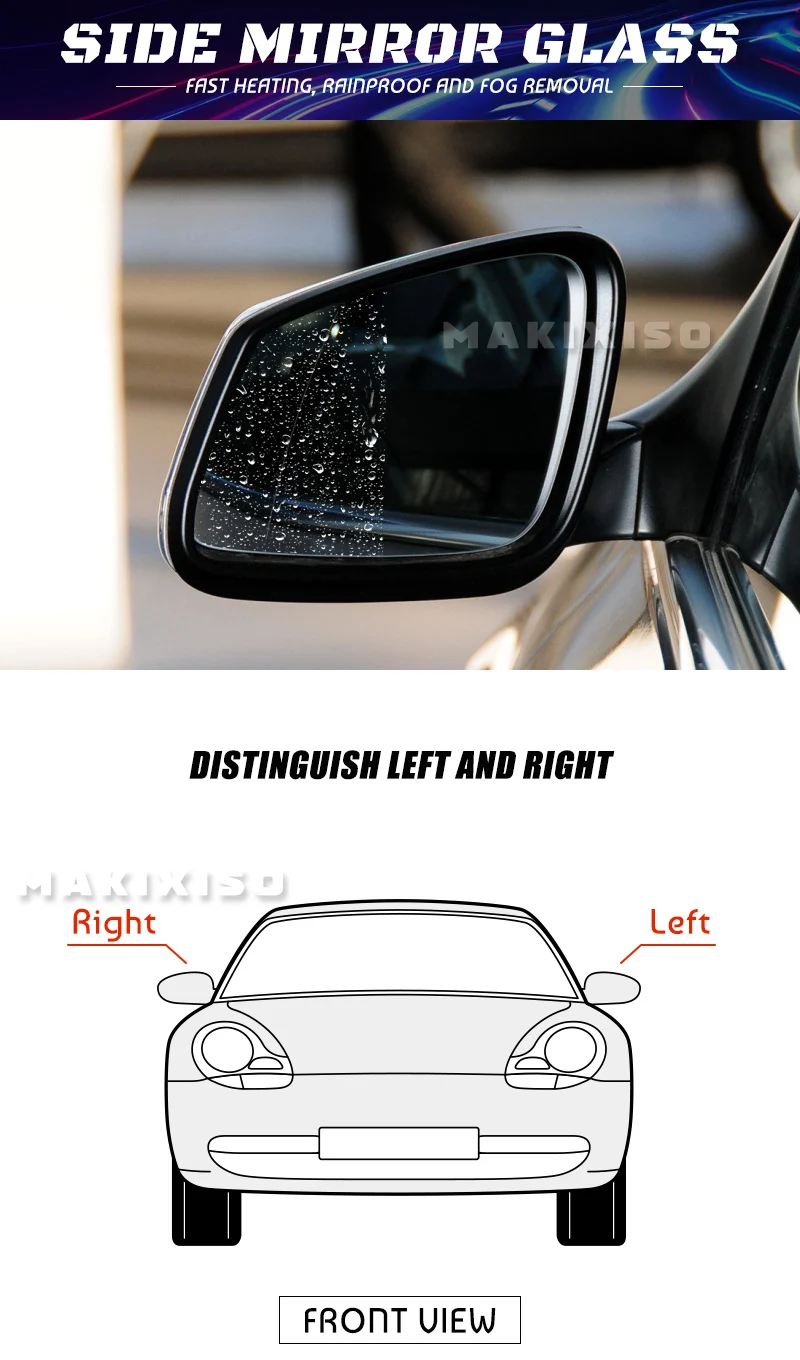 Linke und rechte Seite beheizter Außenspiegelglas Weitwinkel-Rückspiegel für BMW E84 F48 F20 F21 F40 F22 F23 F30 F31 F34 F10 F07 – Detail 1