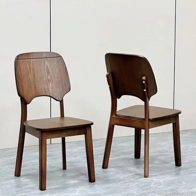 كرسي طعام سكاندي لوكس - مقعد من الخشب الصلب الفاخر مع مسند ظهر ومقعد صالة حديث للمطاعم