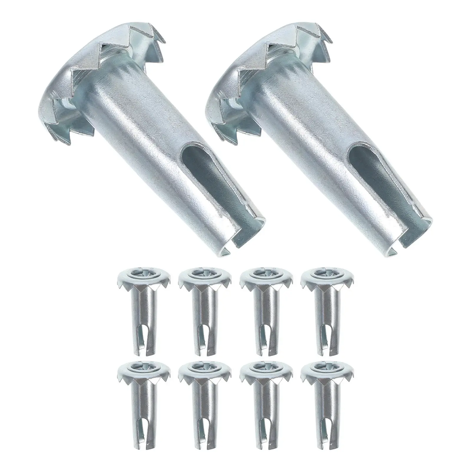 12Pcs Caster Sockets Iron Stem Sleeve Wheel Socket Furniture Insert Heavy Duty Replacement Chair Caster Grip Ring