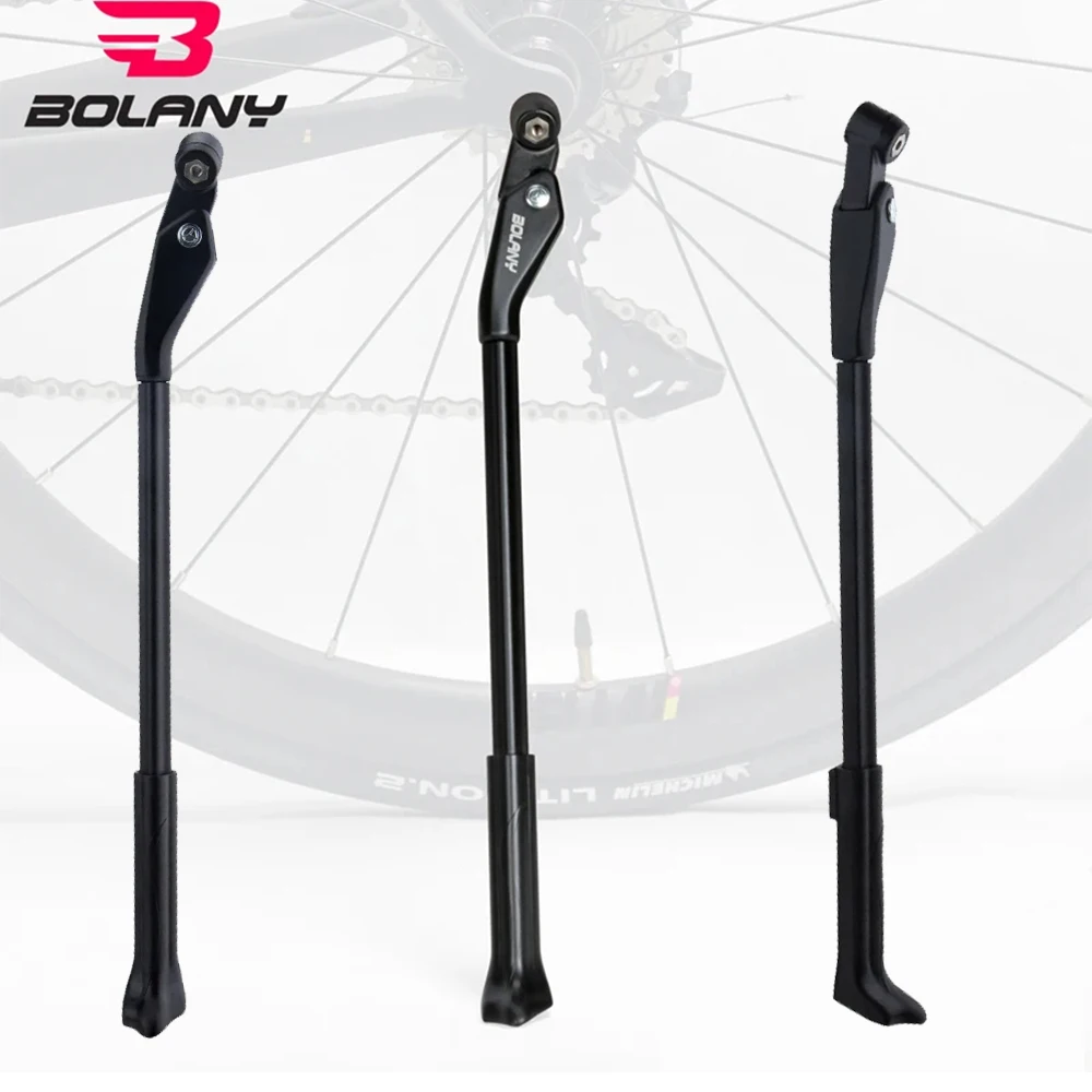 Bolany Bicycle Kickstand Adjustable Bicycle Kickstand Aluminum 22-29inch Road Bike Side Rack Holder Footrest for MTB Accessories