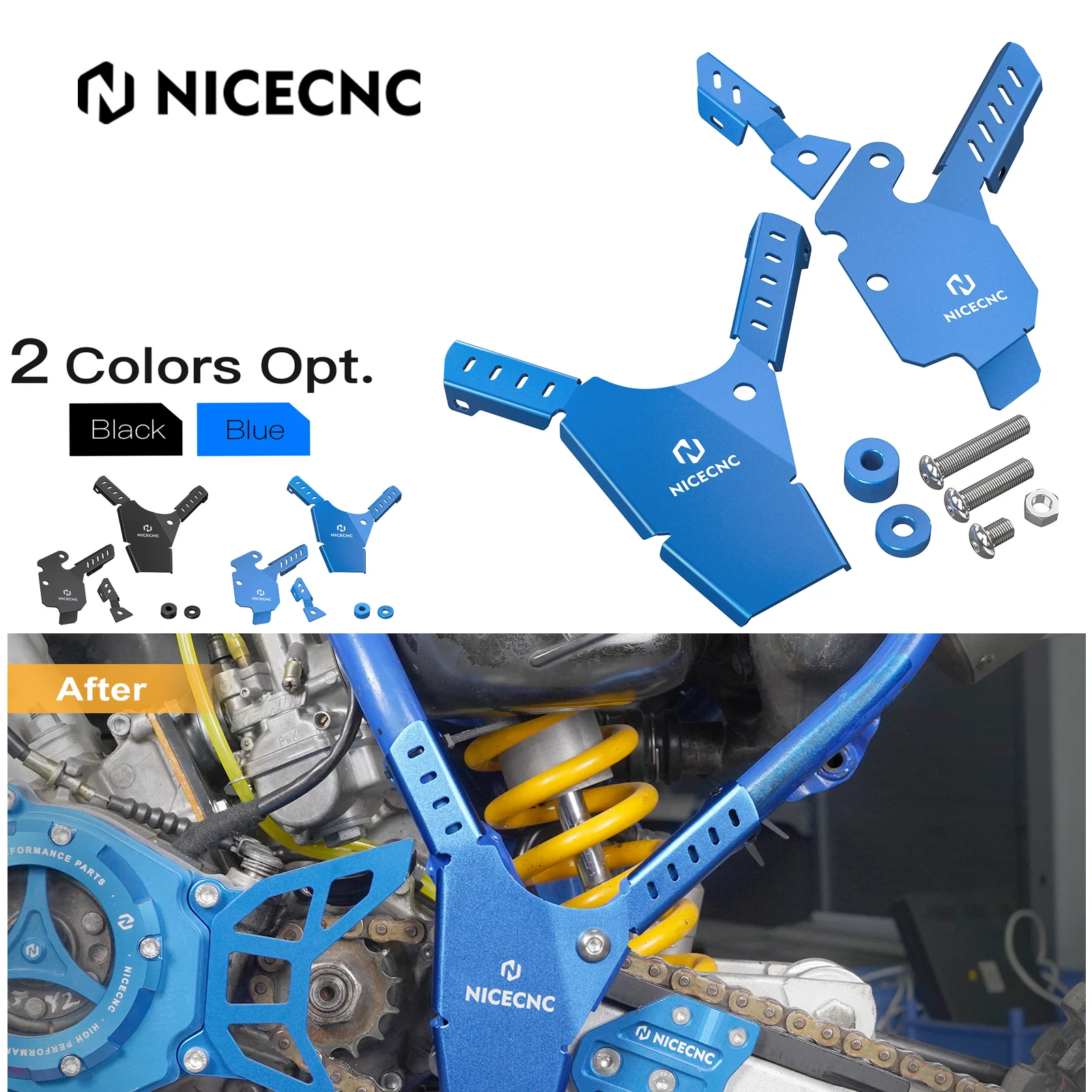 

NICECNC For Yamaha YZ85 2002-2021 2020 2019 YZ 85 Motorcycle Frame Guards Covers Frame Side Cover Fairing Protector Guard Kit