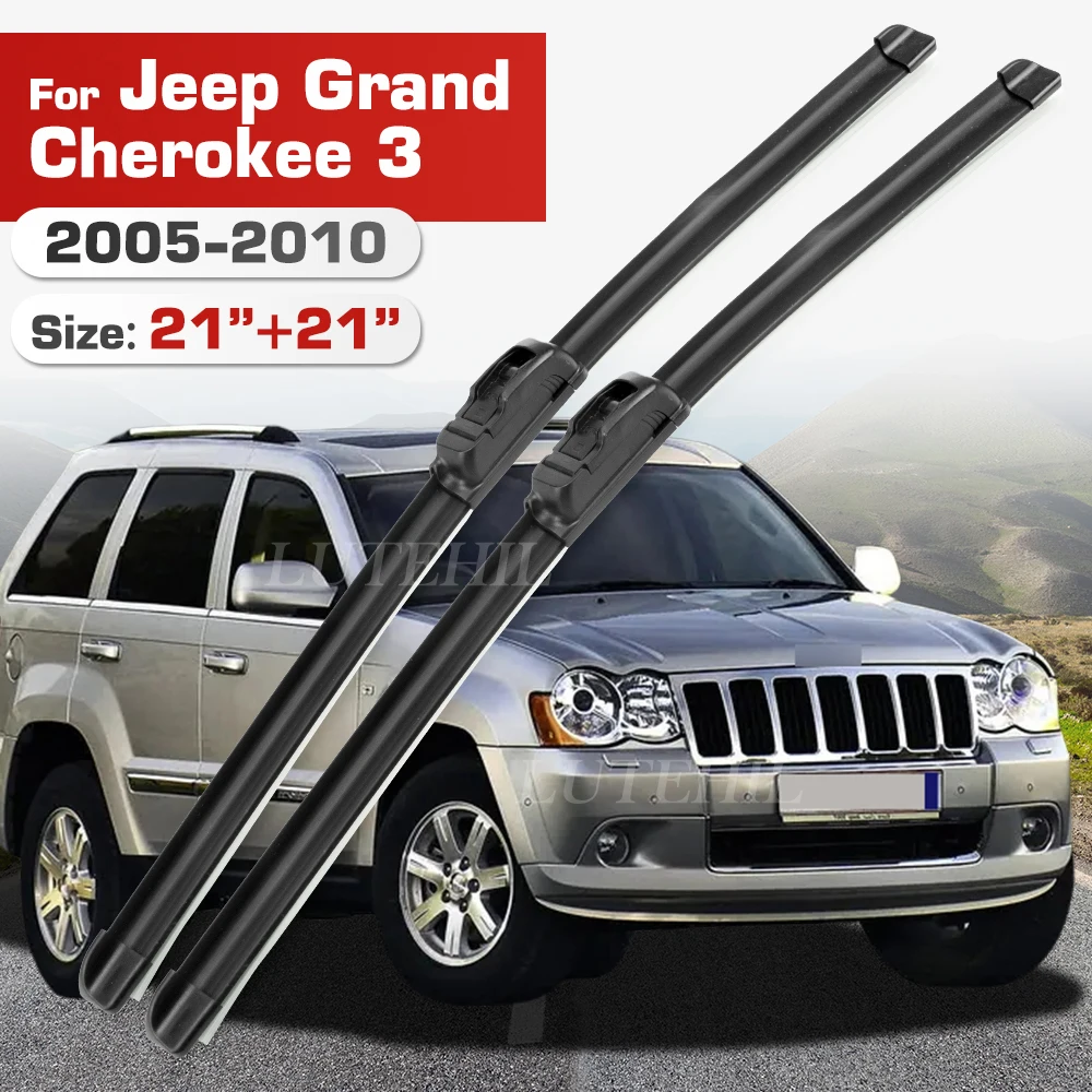 

Стеклоочиститель для Jeep Grand Cherokee3 2005-2010 2006 2007 2008 2009, передние щетки, лобовое стекло, щетка для лобового стекла 21 "+ 21"