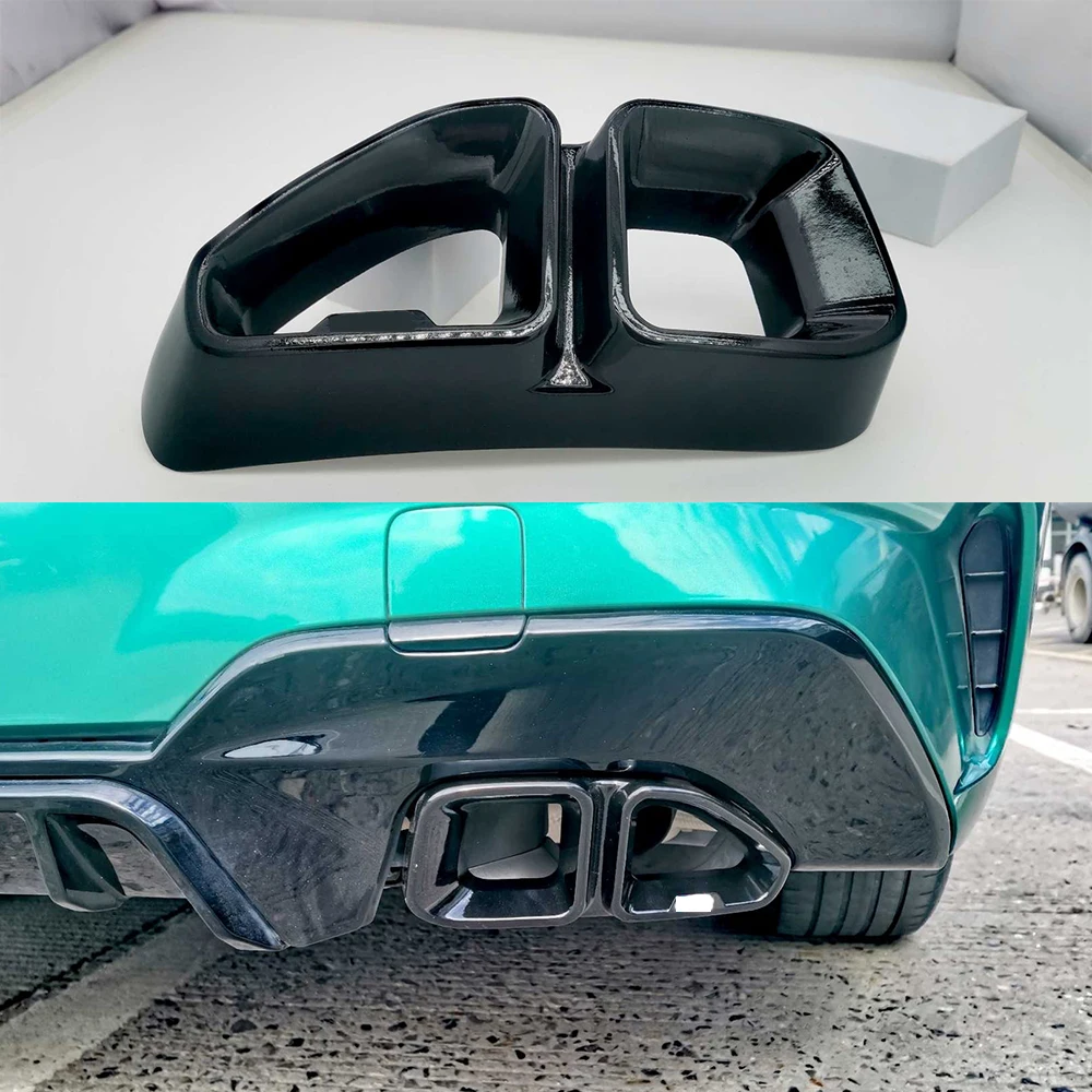 Applicable to BMW 3 series. 18-23 BMW tailpipe Rocket exhaust Colored signs Four out of the tail throat Trim exhaust trim