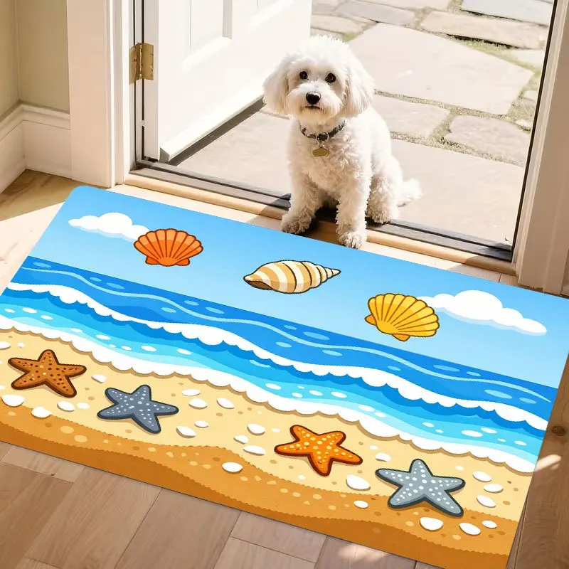 Autumn Maple Leaf Throw Blanket Non Slip Doormat Orange Fall Print Rug Absorbent Carpet For Front Door Porch Entryway