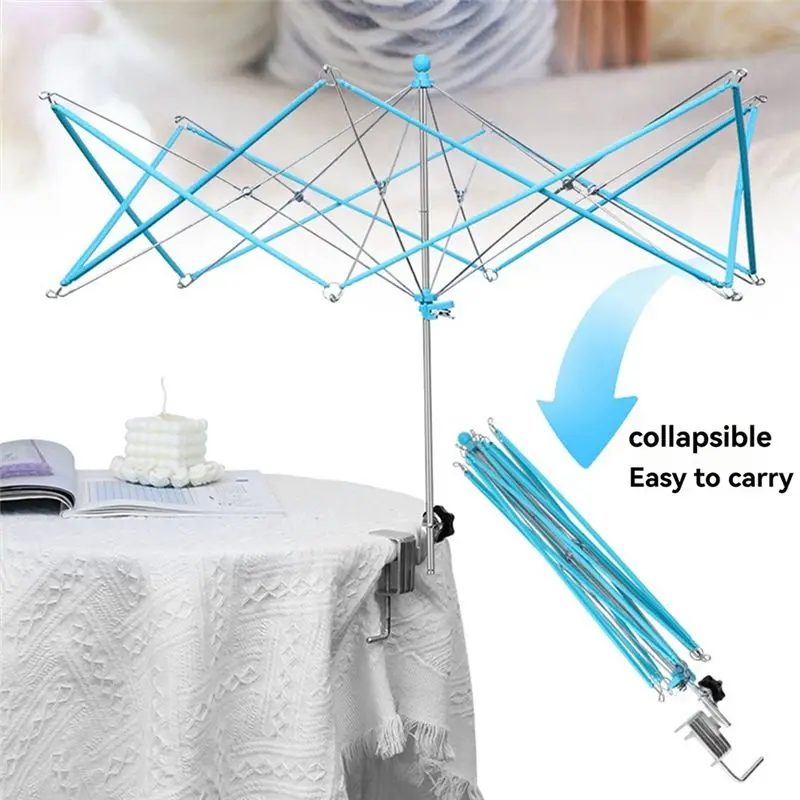 SOFT-Yarn Thread Fiber String Wool Winder Holder Umbrella Knitting Operated Swift Craft For Patchwork Sewing DIY Accessories
