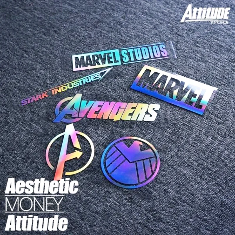 The Avengers Marvel Spider-Man Exquisite Creative Animation Character Reflective Car Sticker Simple Trendy Cool Cartoon Sticker