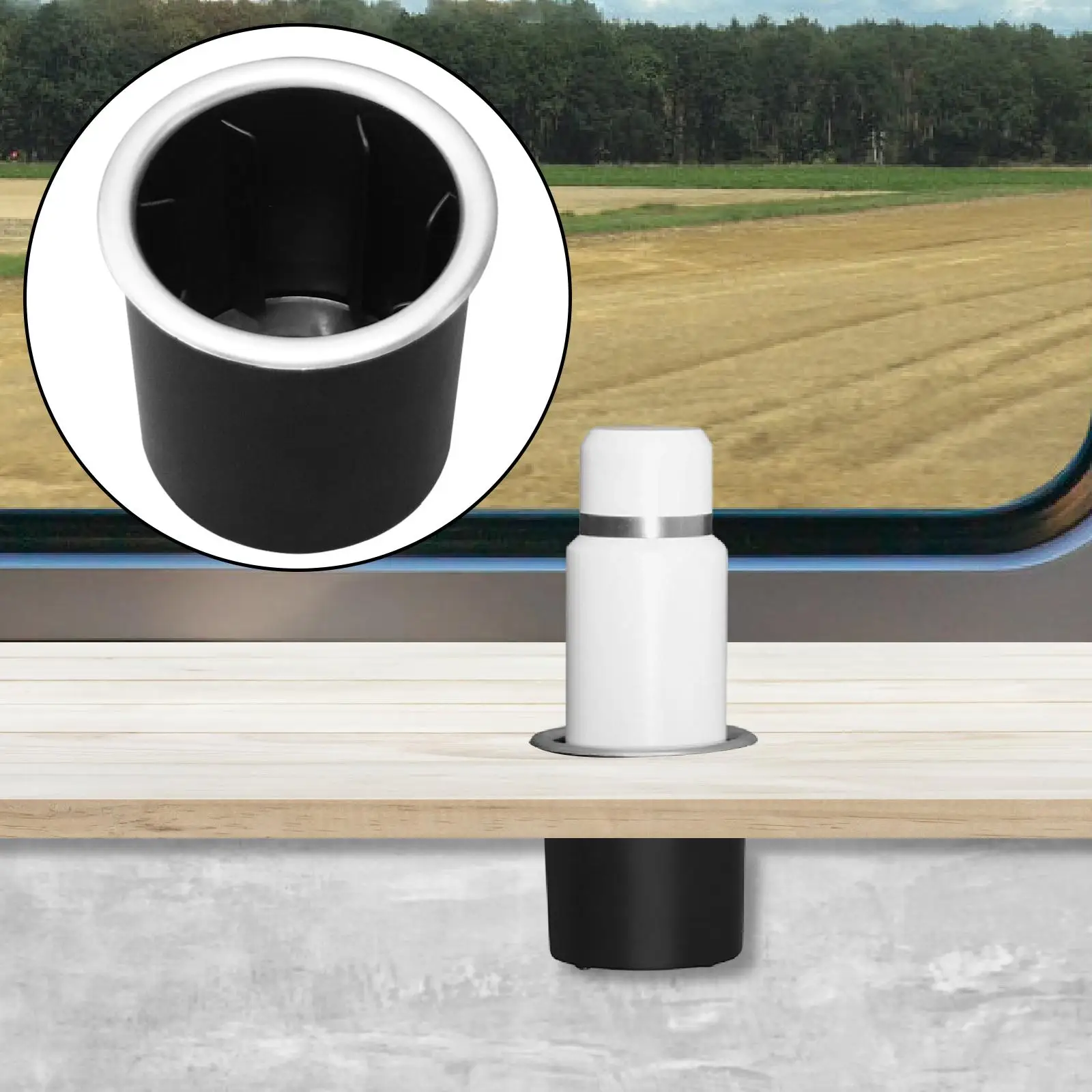 

Вставленный держатель для чашки, герметичный, стабильный, подходит для диаметром 85 мм, прочный органайзер для хранения напитков, вставка-держатель для лодки, морского автофургона