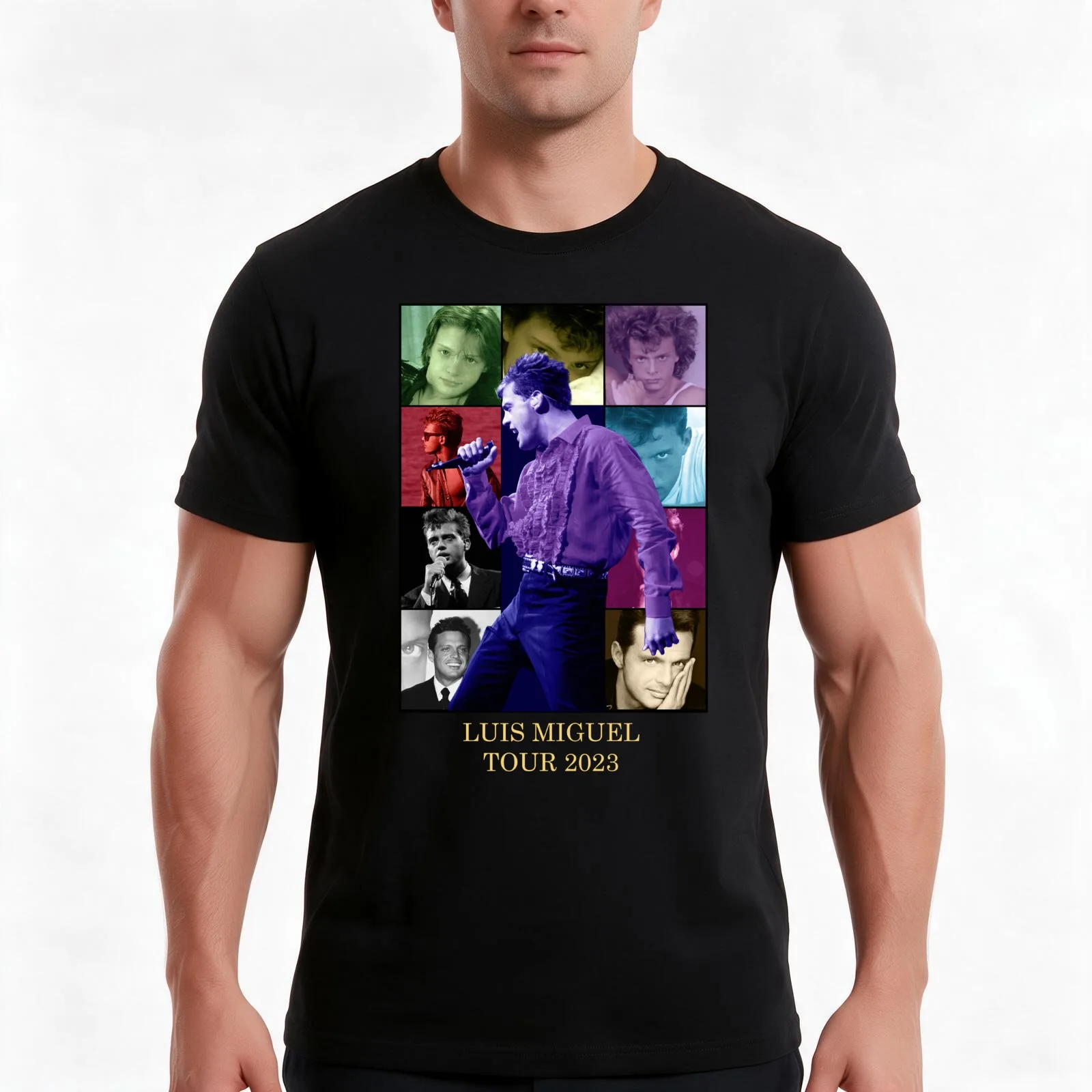 Luis Miguel Tour Eras with Title T-Shirt Summer Casual Cotton Tee Oversized Streetwear Tops Vintage Graphic Print