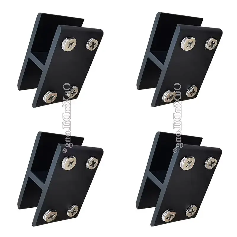 

10 шт., 2-ходовые стеклянные зажимы из алюминиевого сплава 180 ° Полка для ванной комнаты, стеклянные опорные кронштейны, соединители для экрана/перегортки/доски