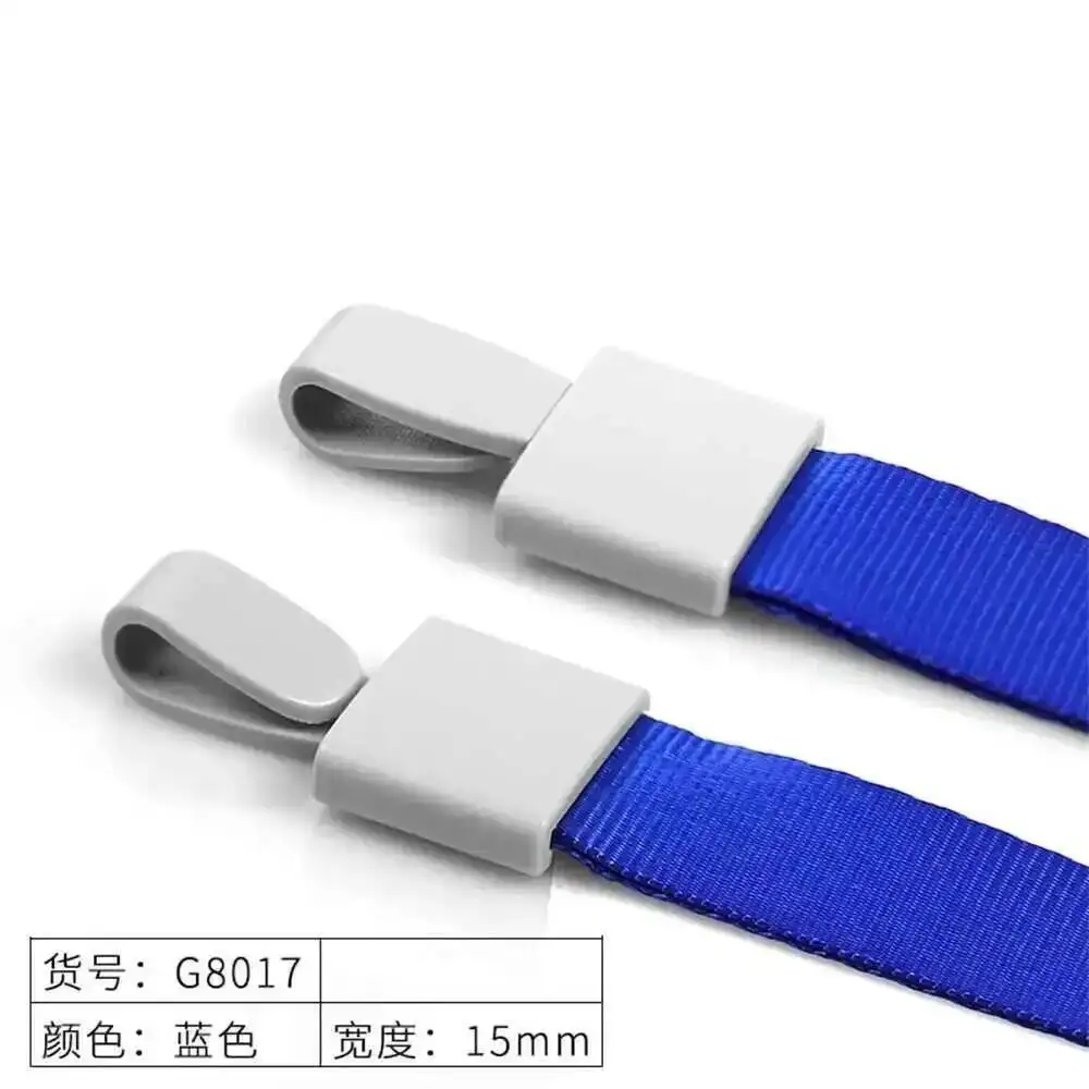 10pcs Id Card Badge Holder Necklace Magnesium Aluminum Alloy Metal Buckle + Polyester Lanyard, Customize