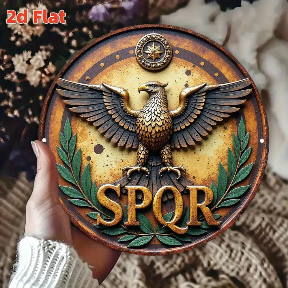 

2D Flat" Roman Eagle Emblem"Classical Wall Art Decorative Plaque,Hanging Sign Historical Gift ,Suitable for Study,Room Decor
