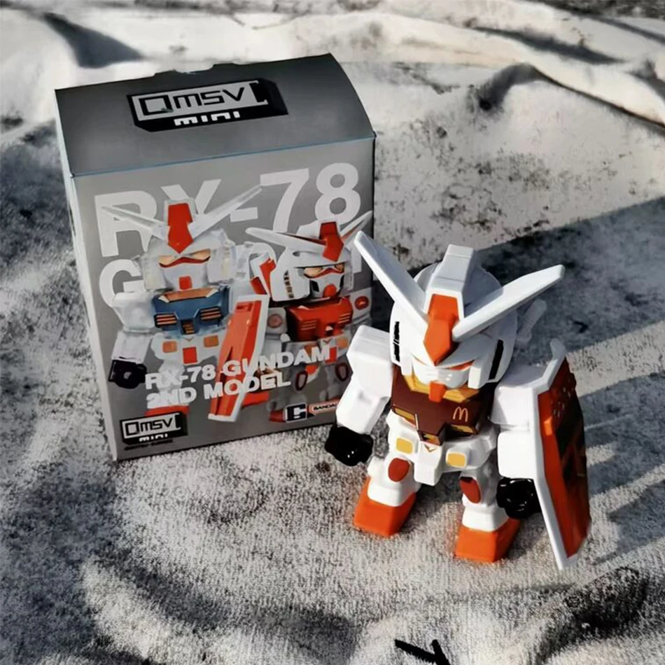 Mcdonald Gundam Figuur Qmsv Rx-78-2 Ver Angus Mobiel Pak Actie Beeldje Verzamelbaar Model StandRobot Kits ของขวัญของเล่น