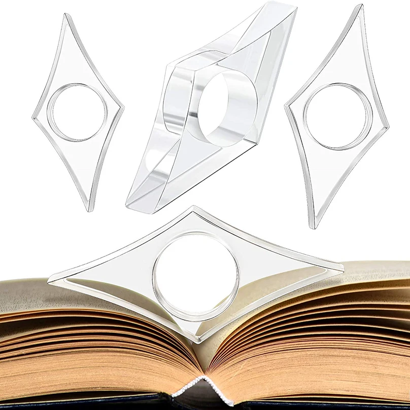 Support de livre de pouce Transparent, fournitures scolaires, porte-Page de Marque, accessoires pratiques pour livre