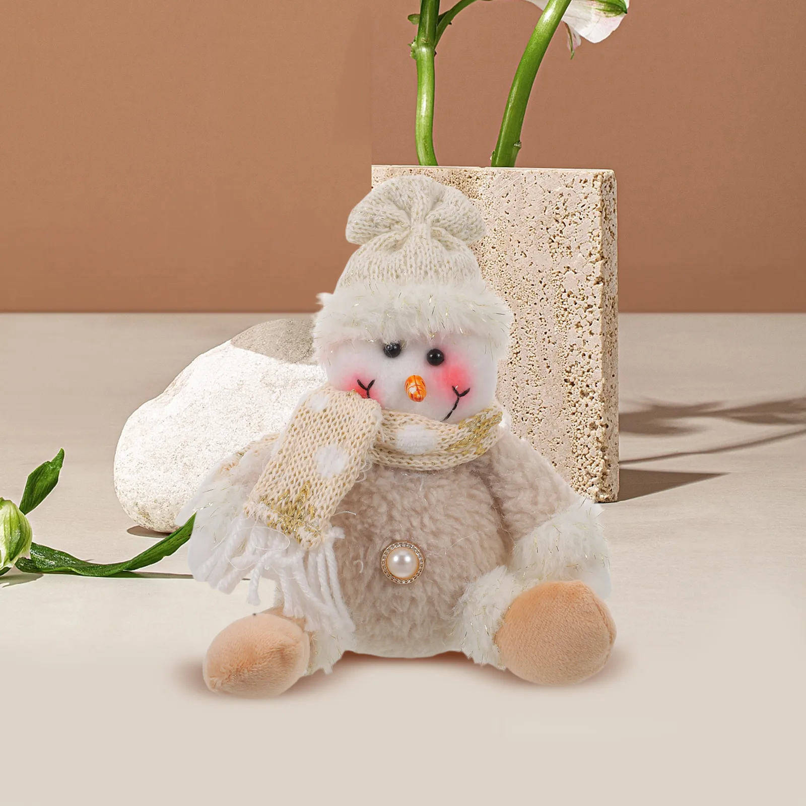 

Christmas Snowman Ornaments Small Stuffed Holiday Decor Craft Hanging Puppet For Tree Xmas Party Home Display Decor