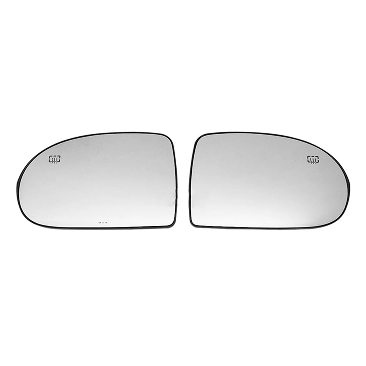 2Pcs Door Wing Side Mirror Glass Heated with Backing Plate for Compass 2007 - 2017 Left+Right