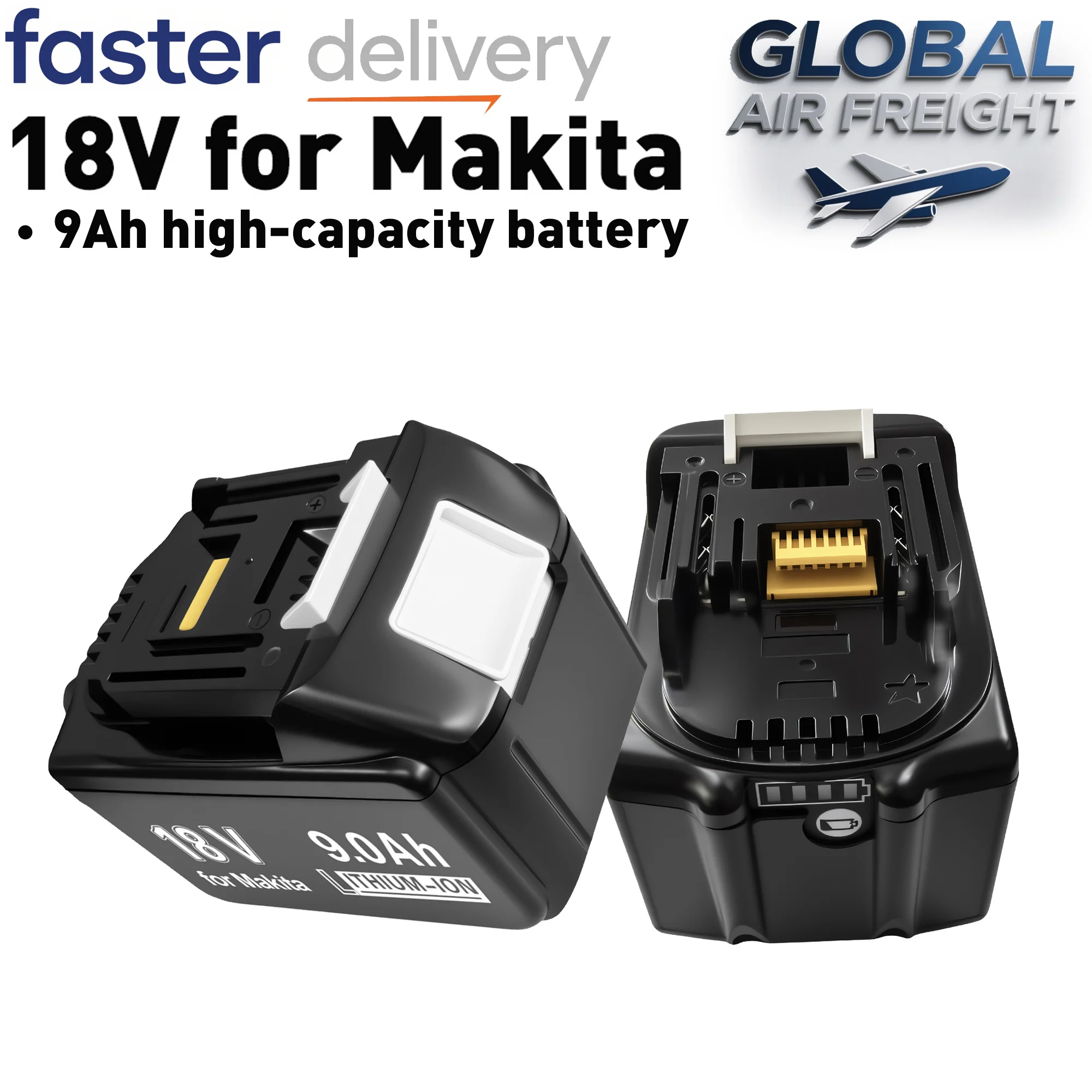 

18V 6Ah 18650 batteries for Makita DTD173 DGA404 DHW180 Cordless Washer DHR242 Impact Driver Drill Screwdrive power tools