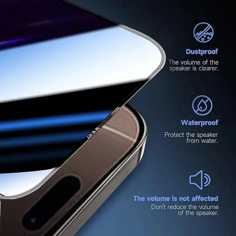 Protecteur d'écran Anti-espion, 1 à 5 pièces, en verre trempé pour iPhone 17 Pro Max 16 13 11 15 14 16e 12 Mini XR X Xs 7 8 Plus Air