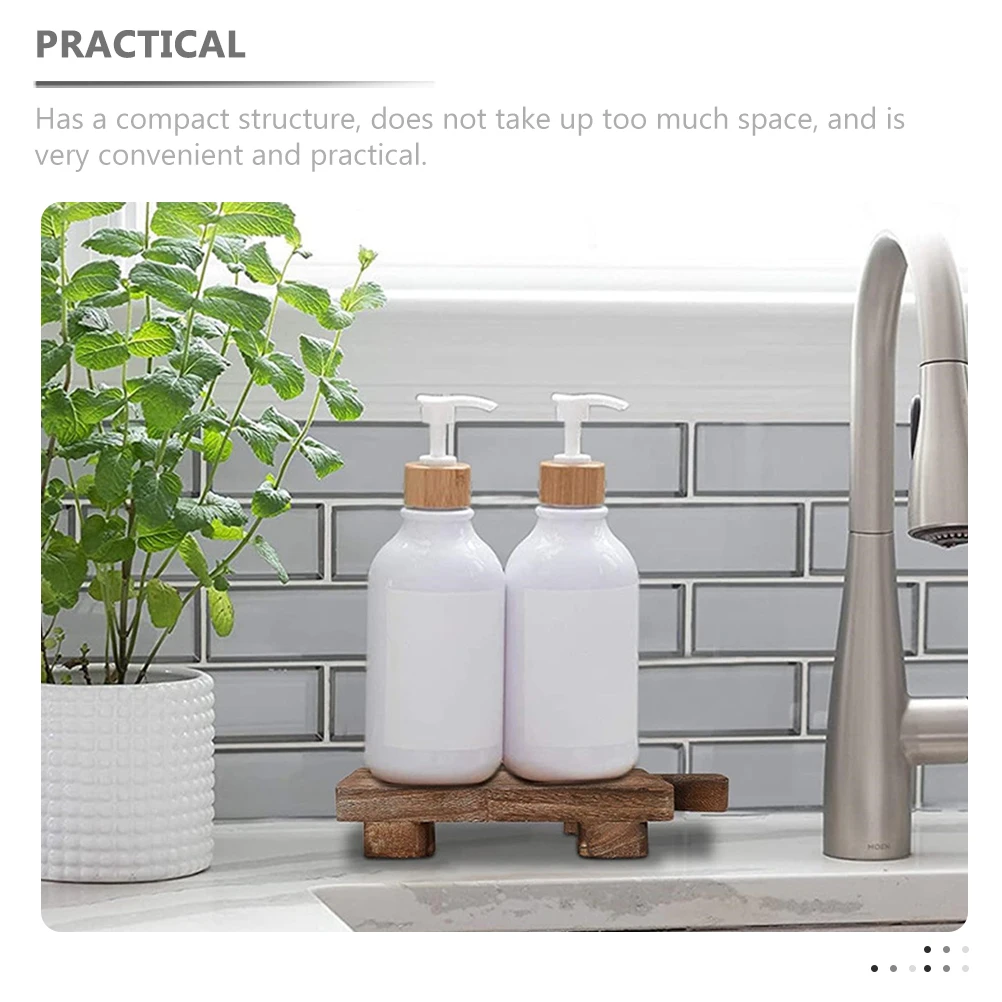 Soporte de Base de madera, soporte para bandeja de jabón, artesanía compacta, baño, cocina, decoración del hogar, almacenamiento, taburete pequeño, maceta