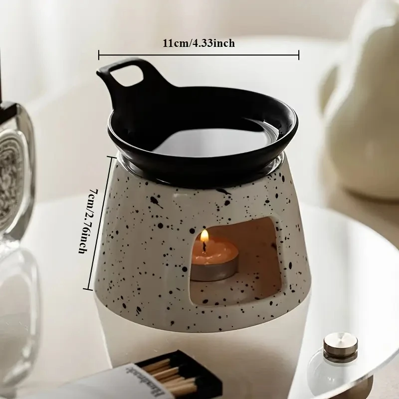 Fashion Creative Ceramic Aromatherapy Stove Can Dry Burn Fragrant Powder, Coffee Grounds, Aromatherapy Lamp, Essential Oil Heater view 2