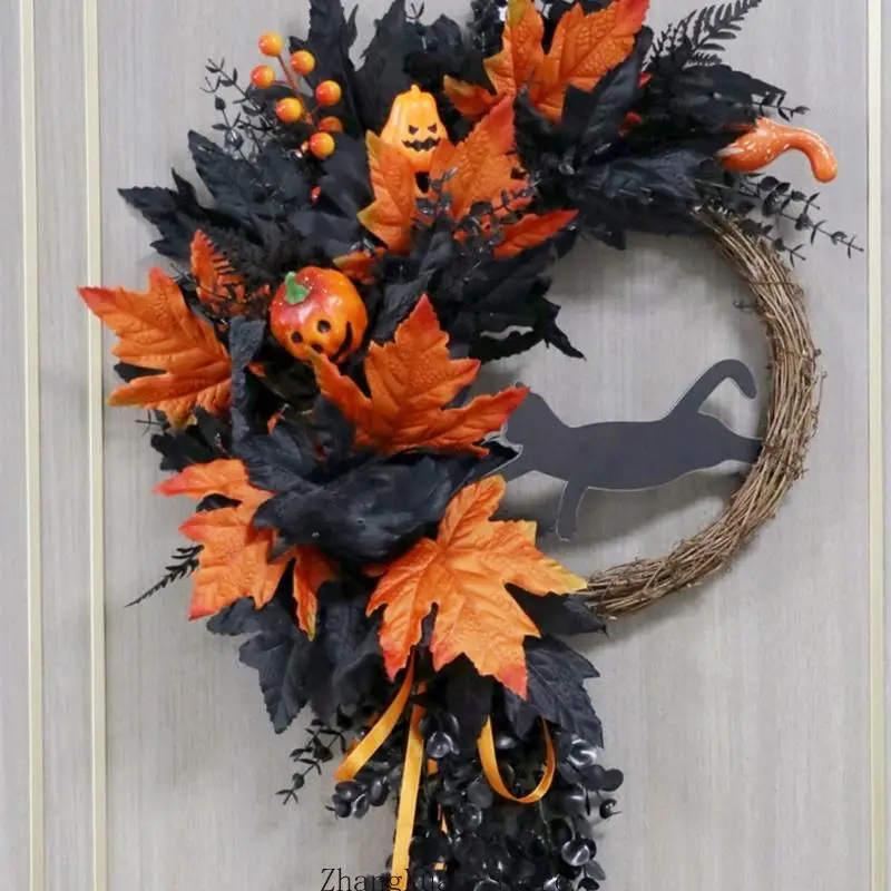 Türkranz mit schwarzer Krähenfigur für Wand- und Party-Styling 3XUF – Detail 7