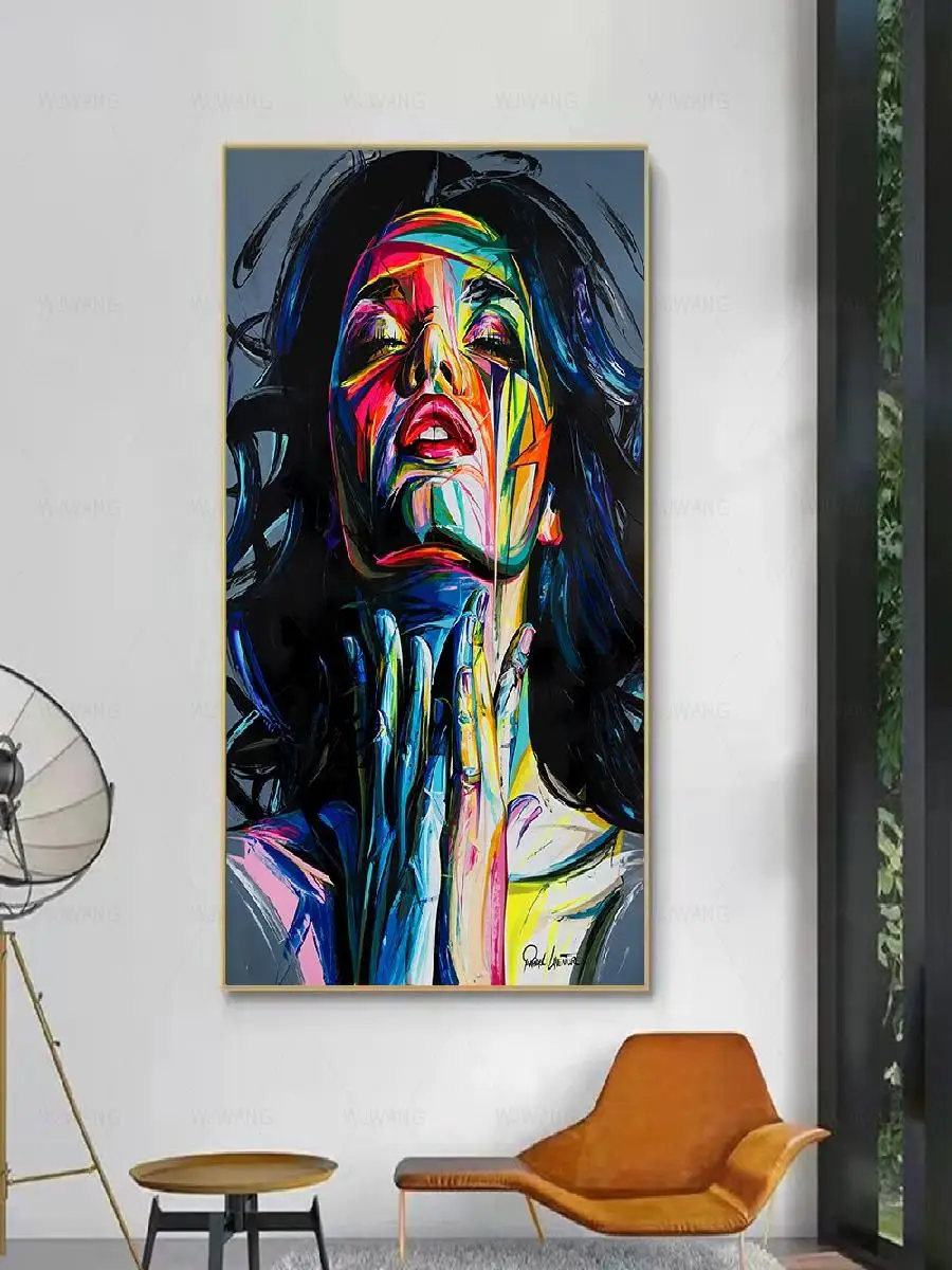 مجردة امرأة صورة قماش اللوحة الحديثة ملصق فني طباعة جدار صورة فنية لغرفة المعيشة ديكور المنزل #2