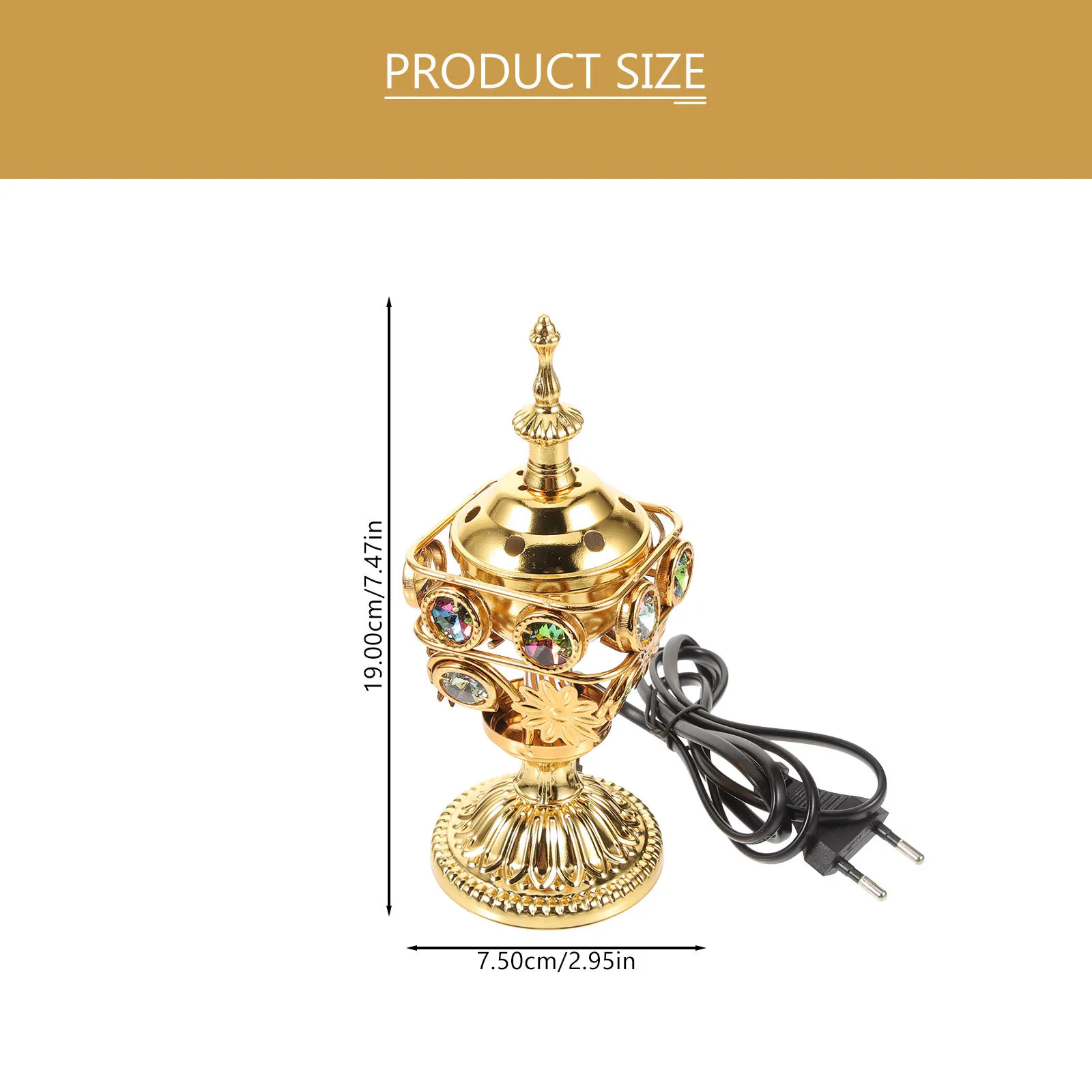 مبخرة كهربائية مبخرة حديدية كلاسيكية للعلاج بالرائحة ديكور منزلي سطح المكتب ديكور سبا اللفان الموقد المنزلية