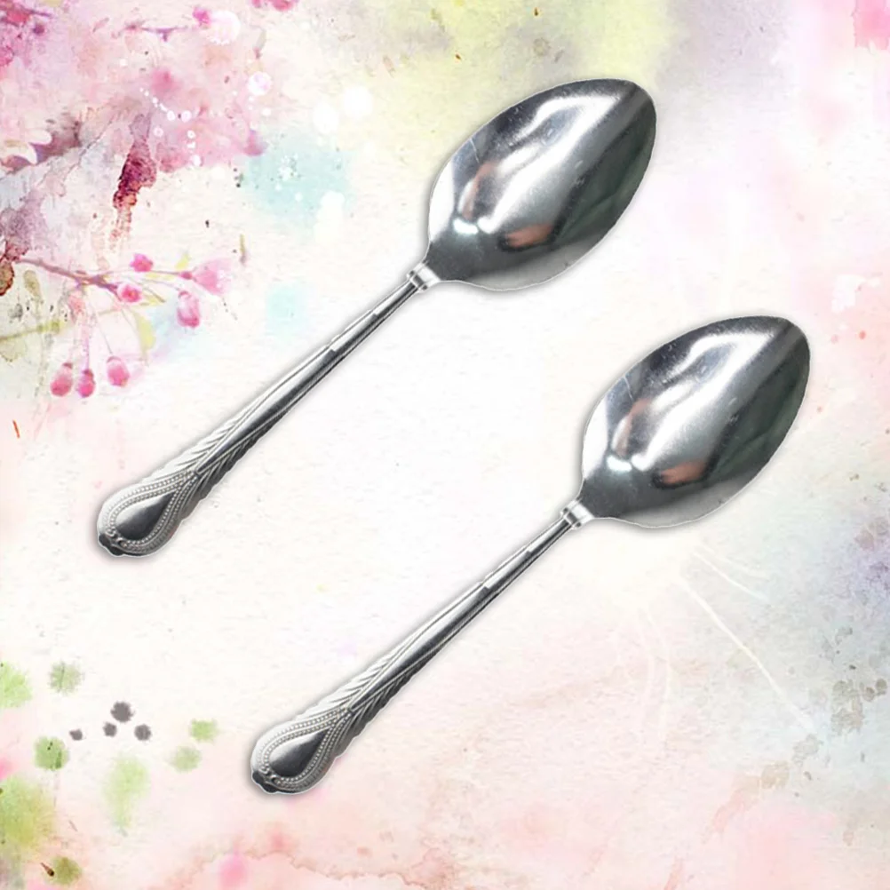 2 PCS Show Props Bending Gimmick Spoon Toy Close-up Kidcraft Playset Silver Child