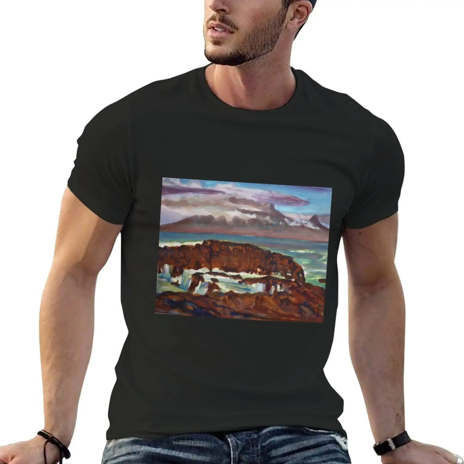 Table Mountain from Bloubergstrand, Cape T-Shirt blanks cotton graphic tees plus size tops t shirts for men pack