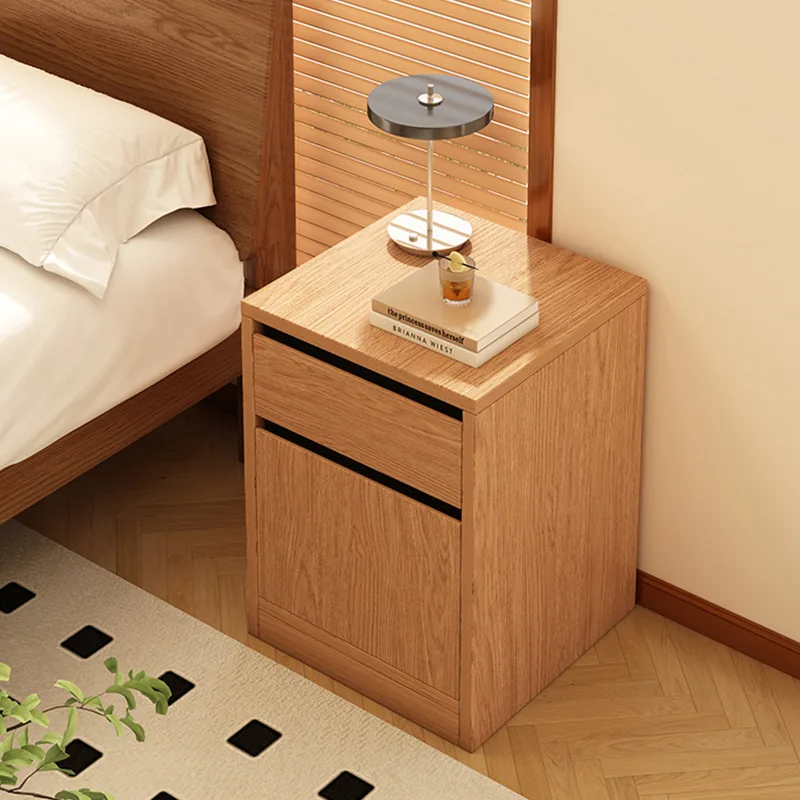 Bedside table Storage cabinet Household bedroom Bedside table Log wind Desk Next to cabinet Storage