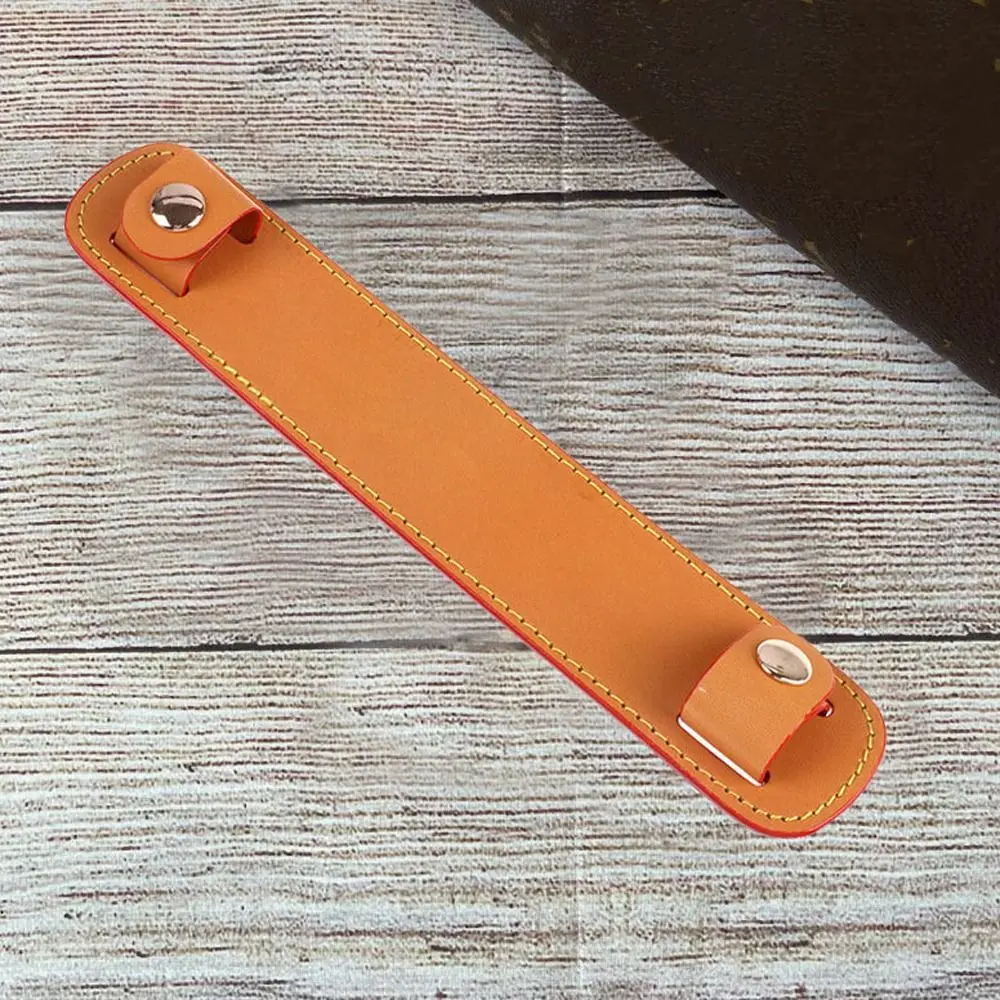 Portable PU Leather Bag Strap Decompression Pads Wide Pressure Relief Bag Handle Fixing Clip All-match Snap Outdoor