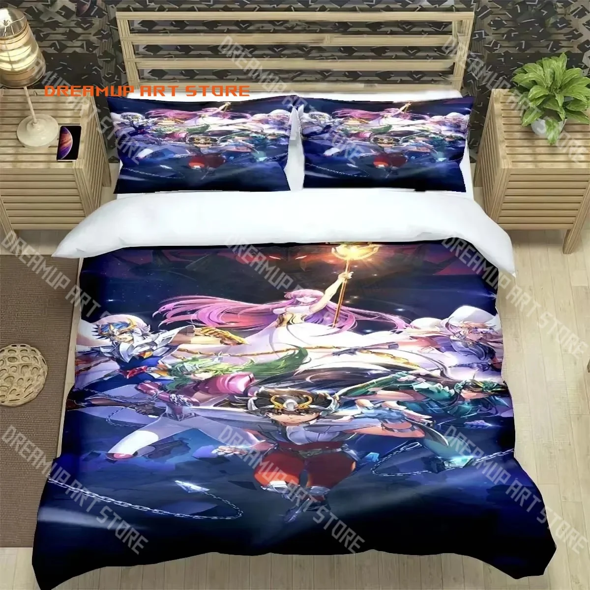 2026 3D Print Saint Seiya Anime Bedding Set Single Twin Full Queen King Size Bed Set Adult Kid Bedroom Duvetcover Set