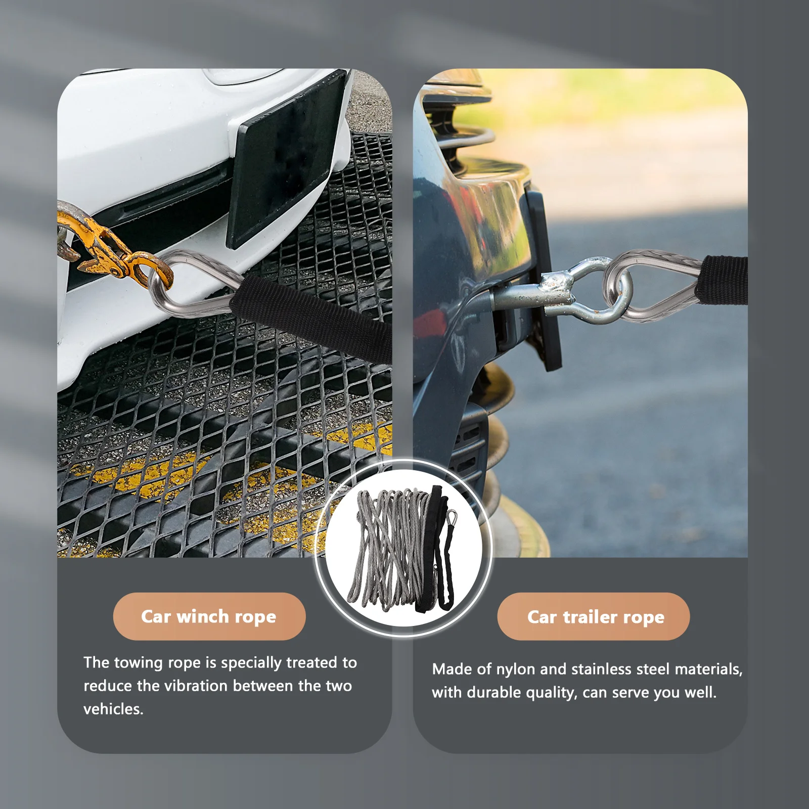 

Durable Electric Strength Nylon Strap for Winch Rope Car Trailer Heavy Duty Vehicle Car Trailer Rope Tow Strap