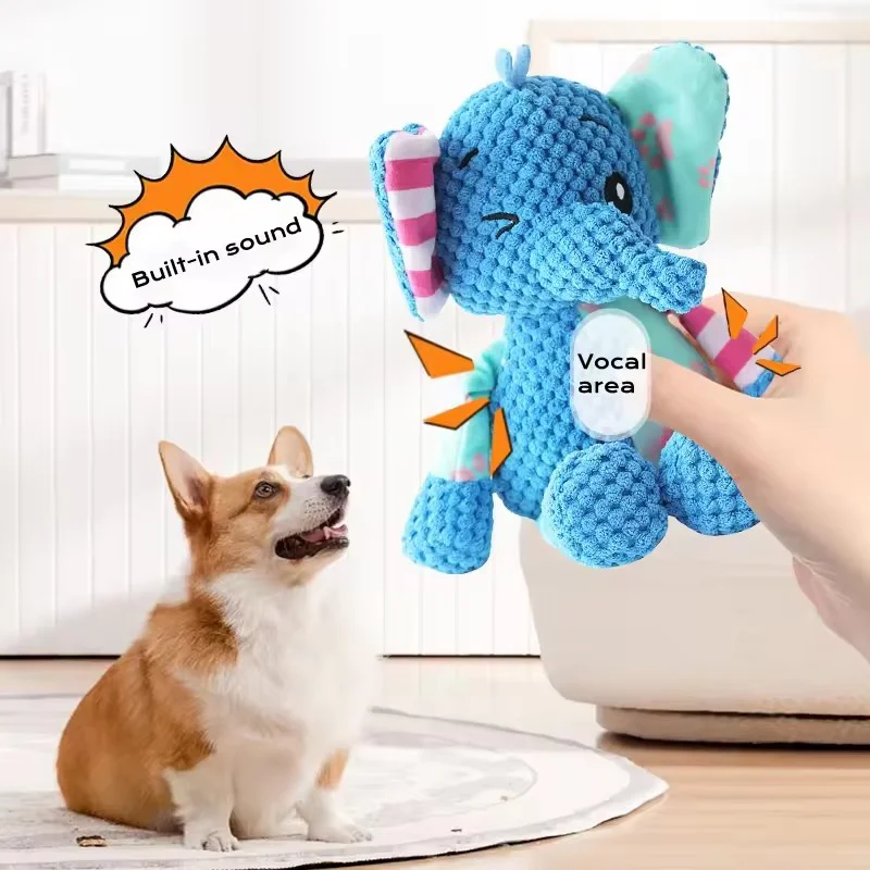 Hunde-Plüschpuppe Quietschspielzeug Bissresistentes Welpen-Kauspielzeug Haustier-Begleitspielzeug Stressabbau Interaktives Unterhaltungsspielzeug – Detail 10