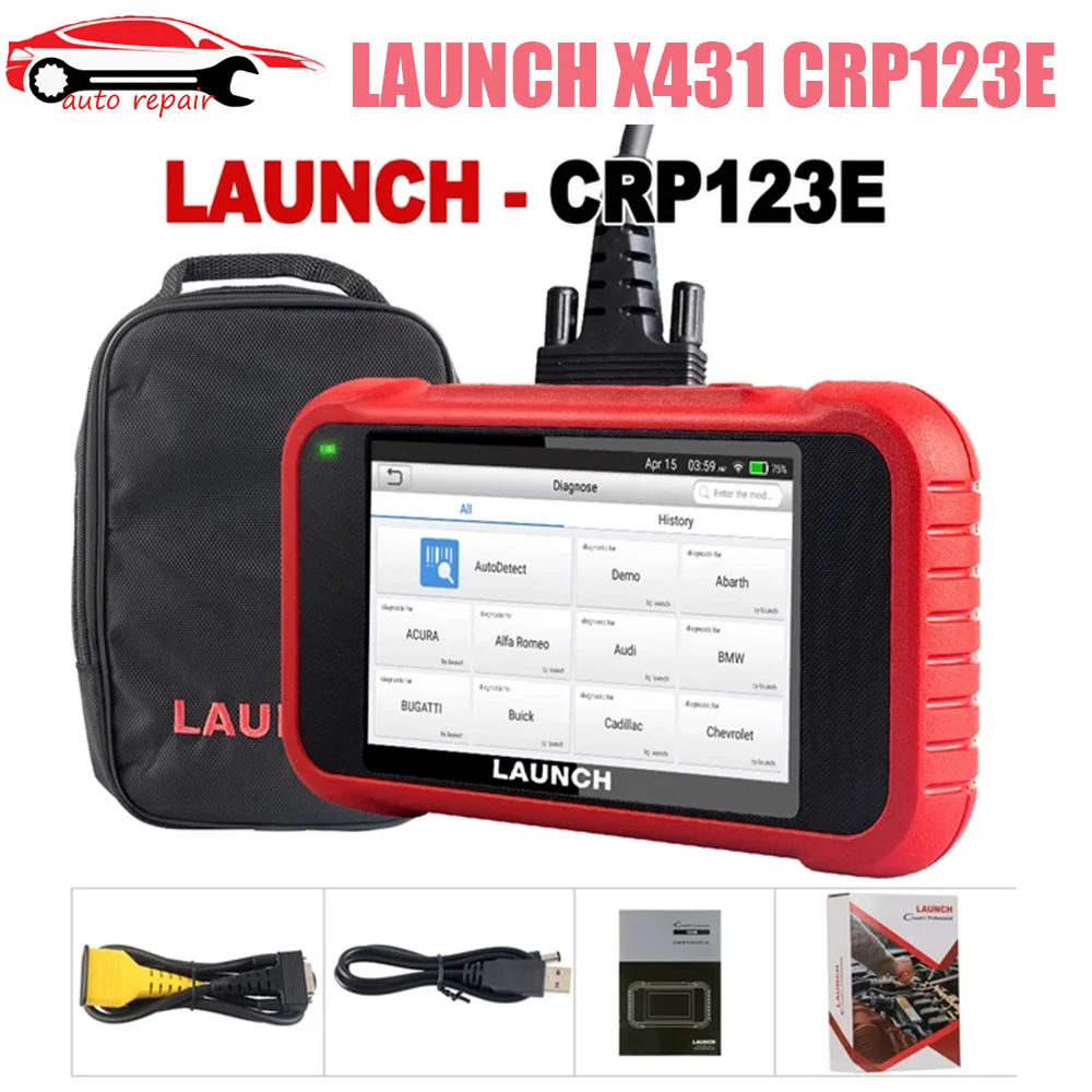 LAUNCH X431 CRP123E OBD2 Automotive Scanner OBD OBDII Engine ABS Airbag SRS Transmission Car Diagnostic Tool Free Update Online