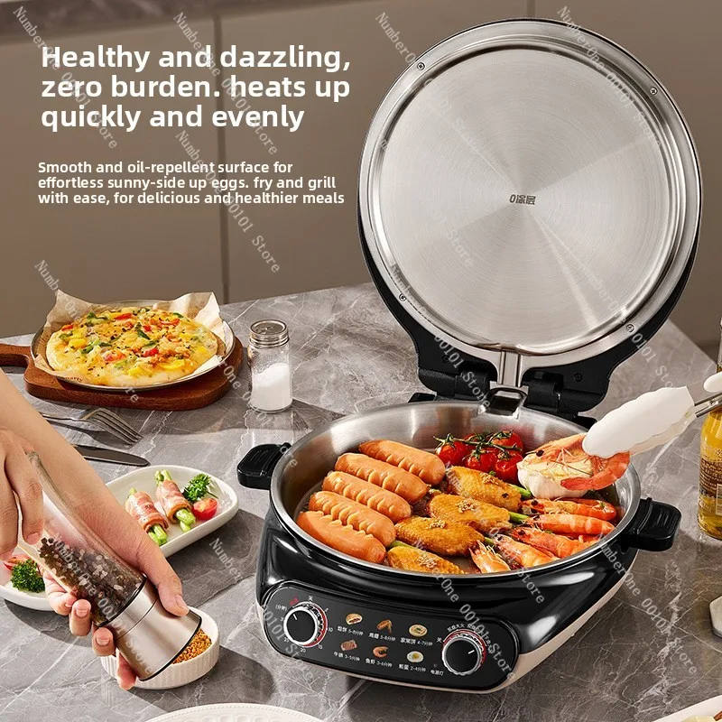 XGR3397 stainless steel electric cake pan removable and washable 0 coating frying machine