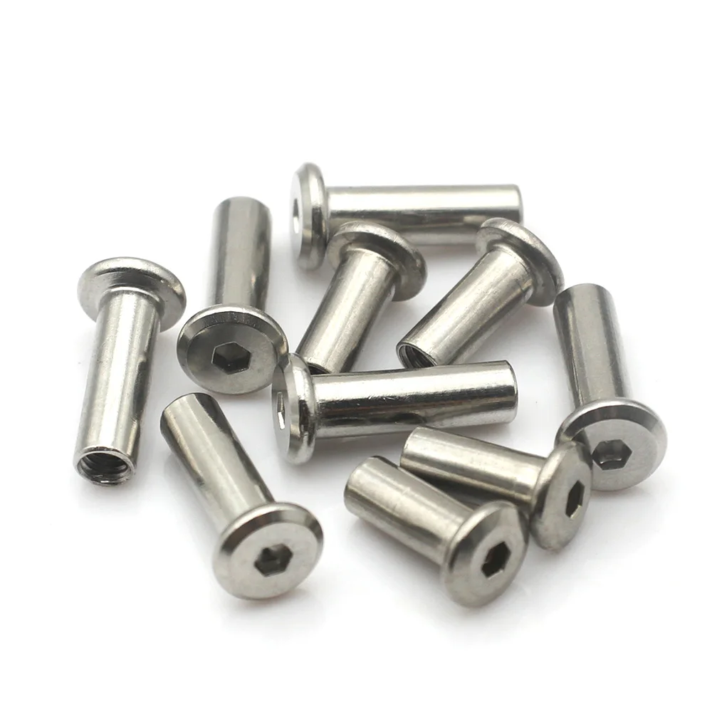 2-20pcs M2 M3 M4 M5 M6 M8 M10 304 Stainless Steel Connector Screws Hex Socket Cap Nut Furniture Bolt Joint Fastener 4-100mm