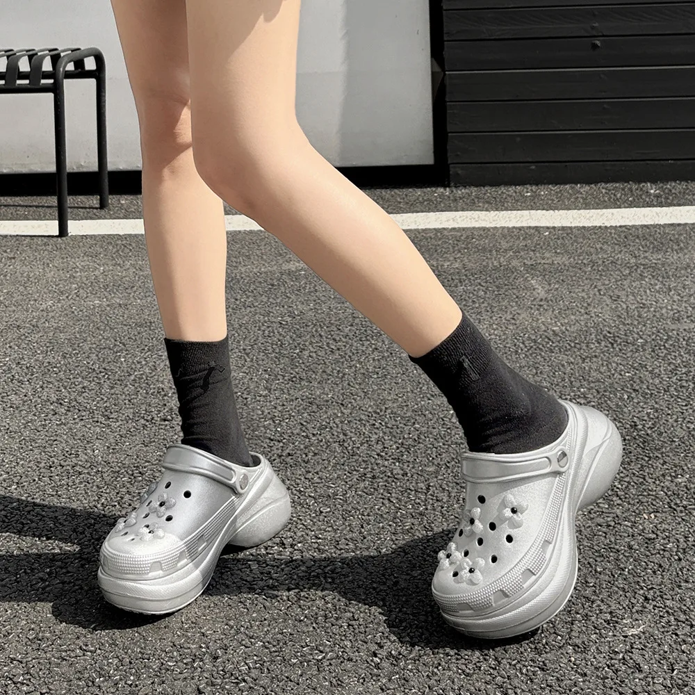 

2026 New Arrival Versatile Floral Soft Sole Platform Clogs Summer Outdoor EVA Women Slippers