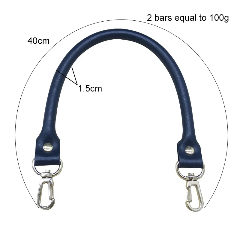 40cm Bag Handles Replacement for Handbags Women Shoulder Bag Strap PU Leather Bags Belt Solid Color Clasp Accessories For Bag