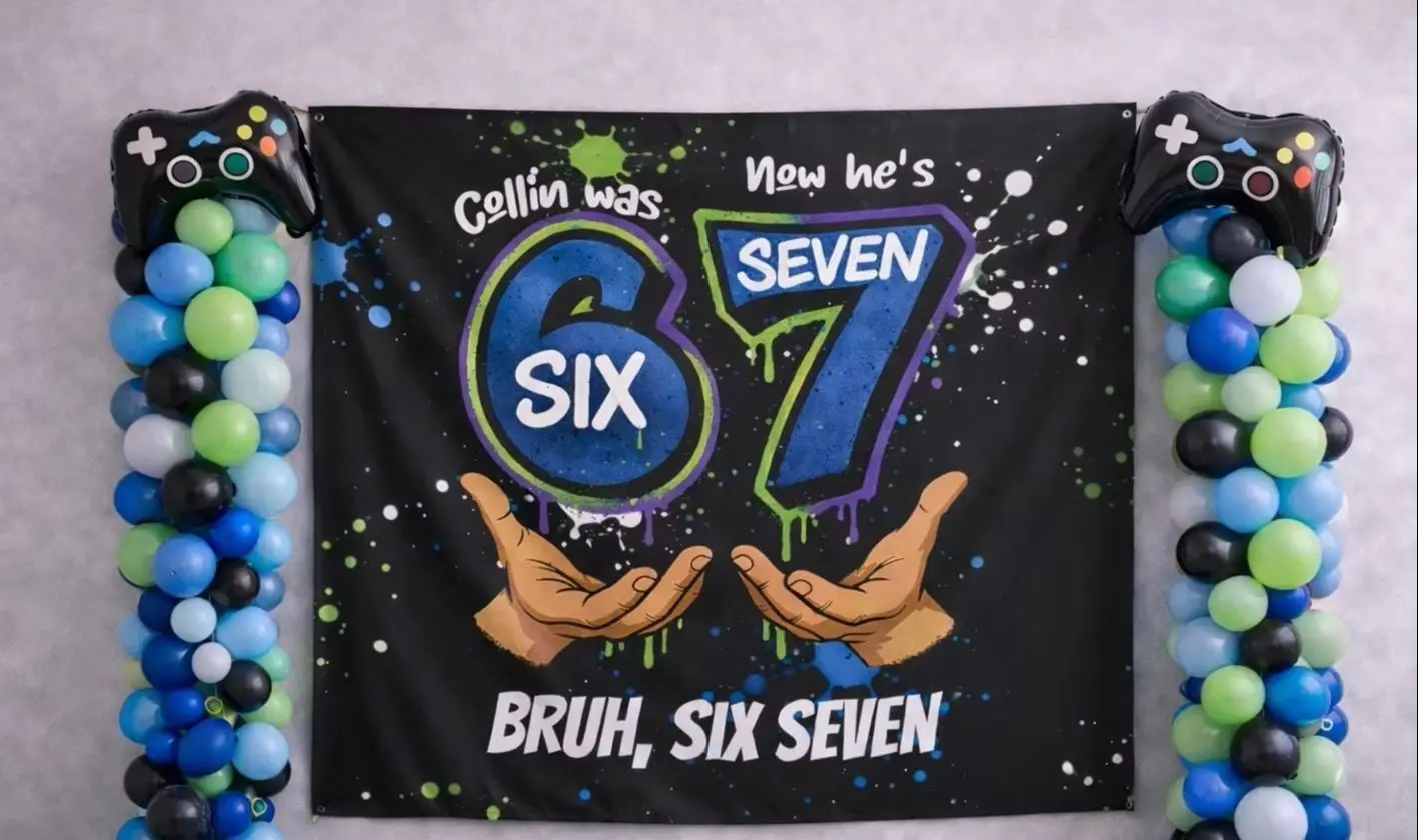 1pc 67 SixSeven Friendship Tapestry Funny Picture Design A Funny Tapestry Gift For Friends Birthday Suitable For Bedroom Dorm