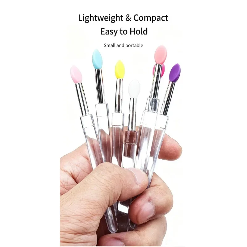 Silikon-Lippenpinsel mit Abdeckung, weicher, multifunktionaler Lippenmasken-Applikator, Lippenstift- und Lipgloss-Pinsel, tragbarer Reise-Make-up-Pinsel, wiederverwendbar.
