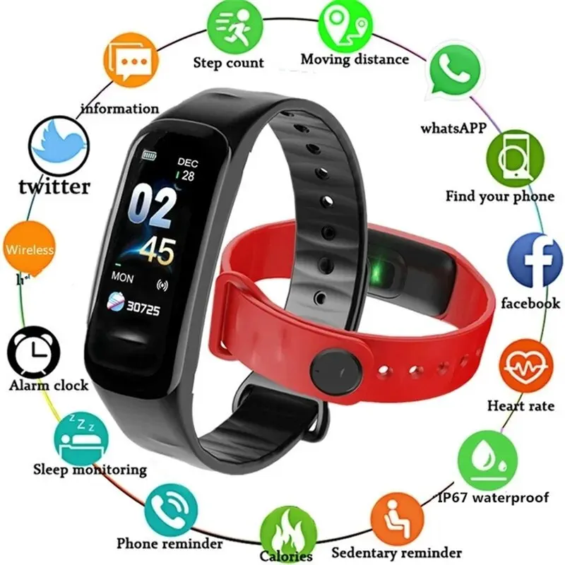 Smart Wristband Motion Pedometer Alarm Clock Color Screen Bluetooth Smart Watch Multi Functional Lovers Men And Women Universal