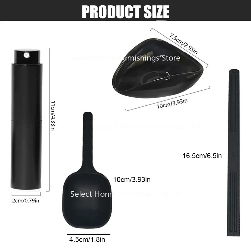 Suitable for Coffee Bean Quantitative Cup and Spoon Set, Coffee or Tea Ceramic Container Measuring Tray, Espresso Accessories