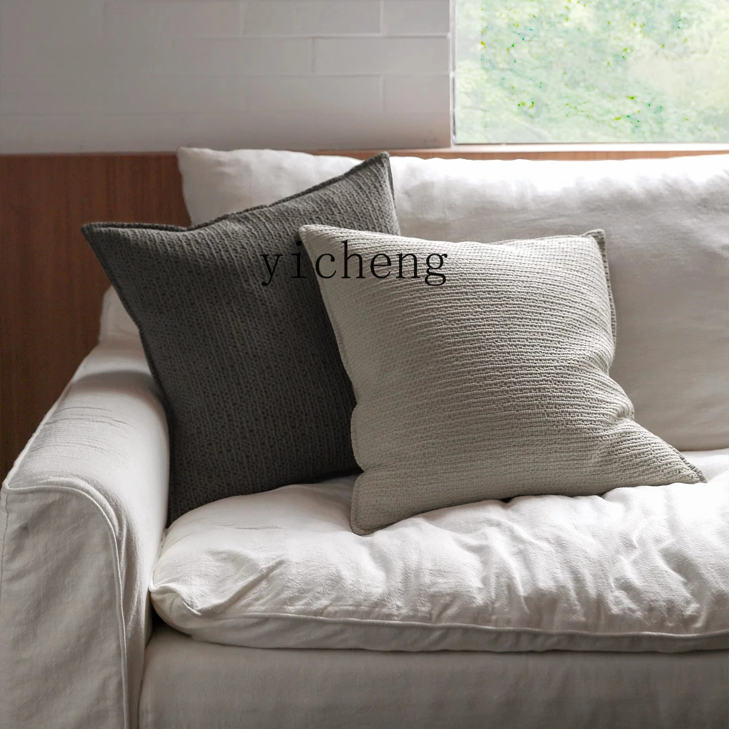 

LSL Pure Cotton Plain Simple Cushion Sofa Pillow Lumbar Pillow with Inner Liner Multiple Styles