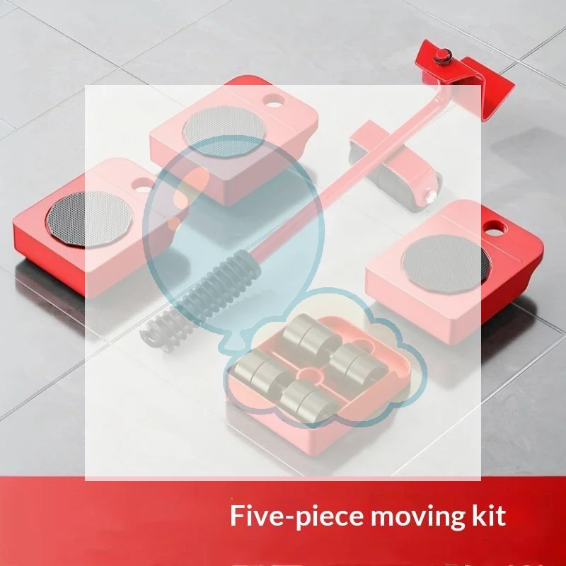 5Pcs Lifting Moving Stuffs Helper Heavy Duty Furniture Casters Furniture Helper Washing Machine Refrigerator Transport Tool