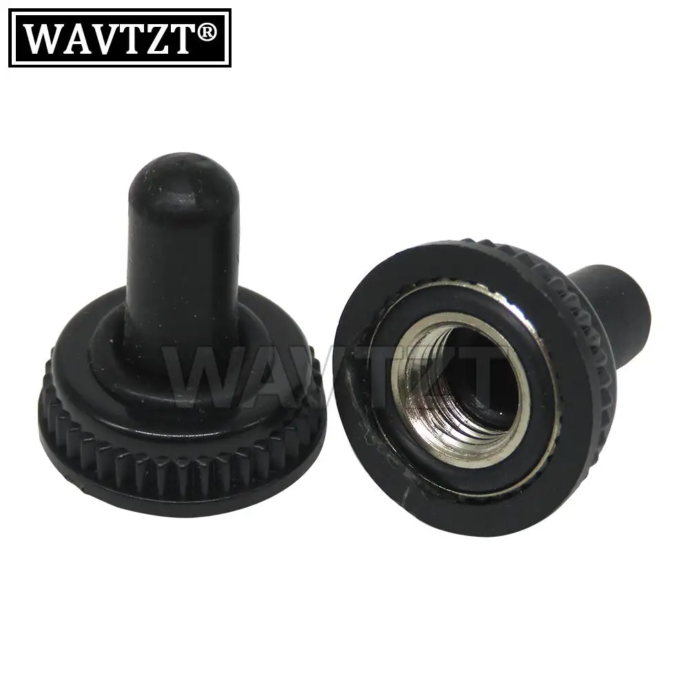 5Pcs Toggle Switch Water Dust Proof Cap Rubber Boot Cover 6mm Shaft Hole Mini MTS WPC-05 Black 6mm 12mm knob switch cap