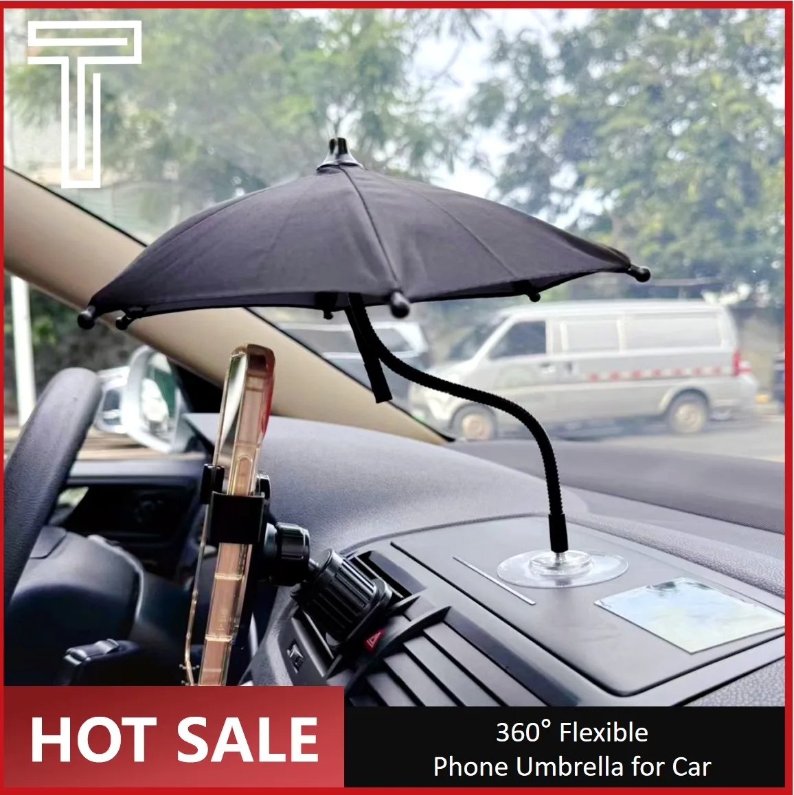 

Flexible Magnetic Phone Sunshade Umbrella with Suction Cup Stand Outdoor Cover for Anti-Glare Sun Shield Mount Phone Holder